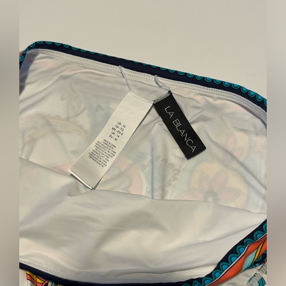 NEW La Blanca Swim Bottom Pave the Way Paisley Print Sz 10 Tummy Control - Picture 4 of 7